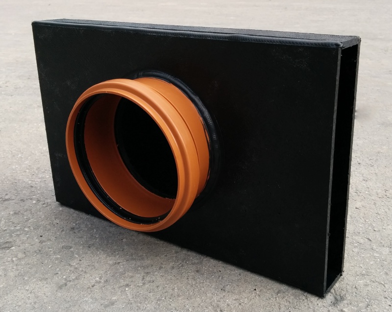 150mm Fin Drain to 110mm Drain Side Outlet